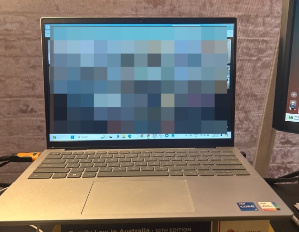 Lost Dell laptop, in a padded green case