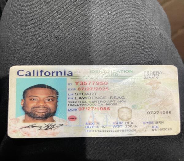 Lost California state iD    Lawrence Stuart