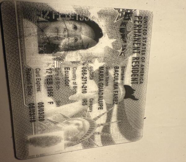 Lost Permanent Resident Card Paolo A Miranda Montecinos