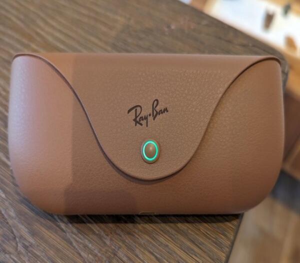 Lost Brown Rayban Meta Glasses case in Terminal A tSA Checkpoint benches near escalators
