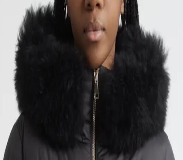 Lost Black Fluffy Detachable Coat Collar