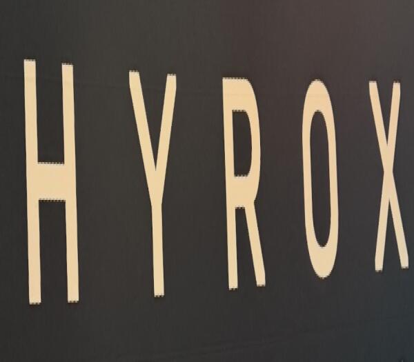 Lost Black water bottle white HYROX label